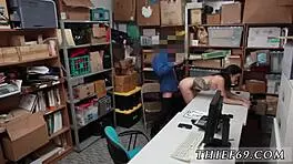 teen in police uniform gets ass to mouth