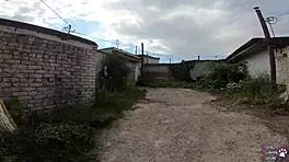 Horny Student Sneaks Blowjob Session Behind Neighbor’s Garage