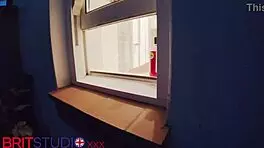 You watch your neighbour in the shower.