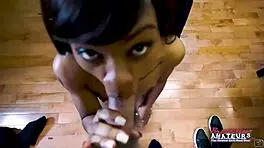 Exotic Petite Brunette Monae Gets Pussy Fucked