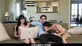 IT Guy Tyler Freeuses Stepsisters in Dirty 3some Twist - CNCMilf