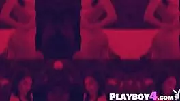 Milf Exposed in Playboy Posing with Hot Babes Stripping!