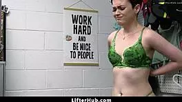 Officer Catches Teen Stealing Vibrator and Punishes Her Hard