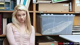 Tiny teen makes arrangement with lp officer after stealing at work