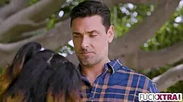 Tiny skater girl Kalani Luana deepthroats and fucks big cock.