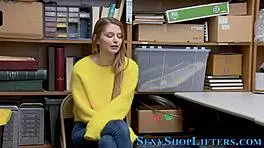 i caught the busty blonde teen 18+ thief in the act