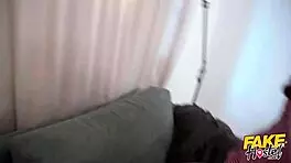 fake hostel babe tries two big cocks in wild mmf