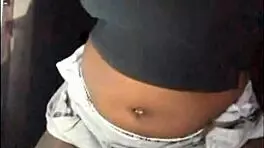 ebony milf flashes huge tits 😍