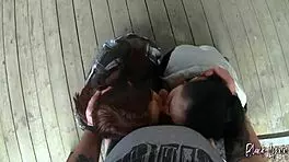 pov bts, me n my girl sucked him together on vacay... public threesome bj!