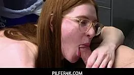 Nerdy Ginger Jane Rogers Uses Her Body To Get Out Of Trouble