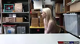 Tiny teen makes arrangement with lp officer after stealing at work