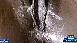 Petite Ebony Super Soaking Wet Pussy - Creampie Cumshot Compilation