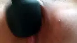 Hot sweet girl uses vibrator on her wet shaved virgin pussy