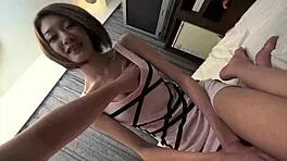 Skinny Japanese Girl Gets Fucked and Creampied in College Dorm