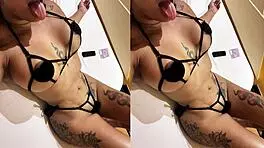 Leyne Rodriguez Masturbates Her Big Tits And Pussy In Bedroom