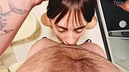 i, the cute brunett teen, got my face fuckd sloppy with spit n deepthroat, drinkin piss n lickin balls in intens sex.