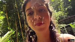 I Got Cum on My Face in a Public Locker Room and Did a Cumwalk by the Waterfall