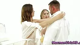 Teen Mormons Engage in Taboo 3-Way Fuck with Blowjob and Cumshot in High Definition Amateur Hardcore.