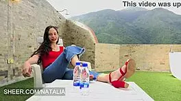 i have sex with husbands employee and orgasm in stockings 😘