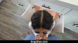 My Slutty Stepdaughter Keeps Bending Over and Flashing Her Pussy