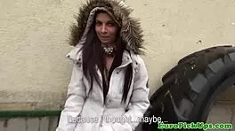 picked up euro babe at gym gets cumshot