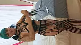 Big Titty Goth Girl In Black Spiderweb Lingerie Suck N Fuck Quickie