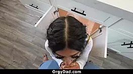 My Slutty Stepdaughter Keeps Bending Over and Flashing Her Pussy