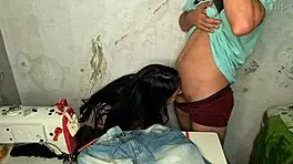 Man, this Brazilian maid got all hot seeing her client's bulge!