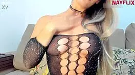 Me showing off slutty on webcam, saying 'fuck my ass hard' with jerk off instructions 😏