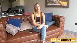 Skinny Latina's Lingerie Shoot Turns Rough Pov Cowgirl Fuck