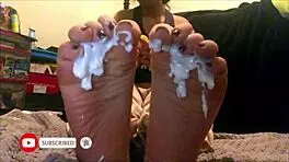 18 year old latina gets foot worship on webcam