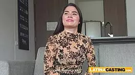 Gorgeous Colombian Slut Sucks Dick Hard at Lingerie Casting Session