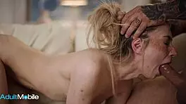 Skinny Blonde Talks Intimate with Step-Uncle Before Tasting Cock