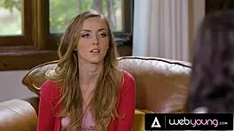 brunette lesbian recruiters kiss and lick pussy until squirting