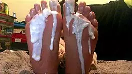 18 year old latina gets foot worship on webcam