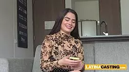 Gorgeous Colombian Slut Sucks Dick Hard at Lingerie Casting Session
