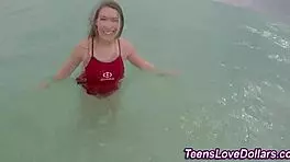 Teen Tits Jizzed Over In Public Bathroom