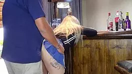 I bend over for that big dick as a cute blonde teen