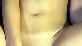 Fat Brunette Spreads Big Ass, Cumming Hard on Belly!