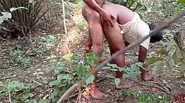 Fat teen gets fucked doggystyle by big black cock on ranch.