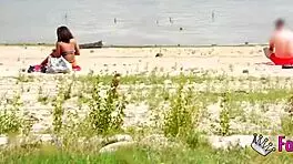 Voyeur Luna Black Heads to Beach for Quick Fuck with Stranger