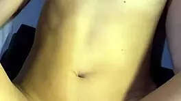 Fat Brunette Spreads Big Ass, Cumming Hard on Belly!