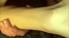 Slut's tight pussy gets fingered bareback