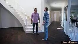 Gorgeous Teen 18+ With Big Tits Screwed In The Kitchen Cowgirl Style