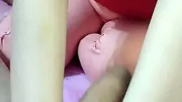 girl next door massages groin, enlarges penis, handjob.