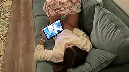 Stepbrother catches step sis masturbating and fucks her twice.