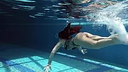 diana rius is touching her hot tits underwater, so juicy