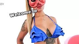 huge ass tiny waist latina babe in lingerie begs daddy for rough fucking