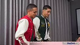 does cute geek teen want rough fucking in corridor?