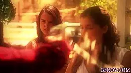 Teen babes indulge in sensual pussy eating